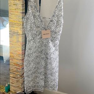 White and black lace dress new with tags